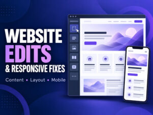 Elementor Website Editing, Page Updates & Responsive Design Fixes